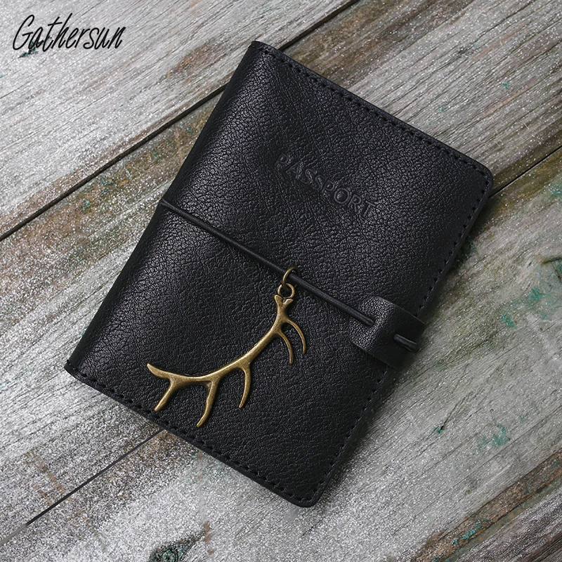 

New Arrivals Vegetable Tanned leather Passport Cover Handmade Vintage Genuine Leather Unisex Business Travel Passport Wallet