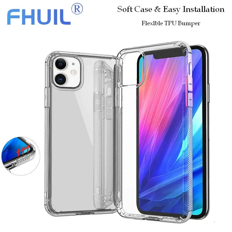 

Luxury Clear Protection Cover for iPhone 11 Pro Max Case Shockproof Bumper Transparent Soft Silicone for iPhone 11 Case Coque