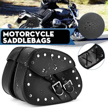 

Pair Motorcycle Saddle Bags Side Tool Pouch Luggage Storage Saddle Bags Waterproof For Honda/Yamaha/Suzuki