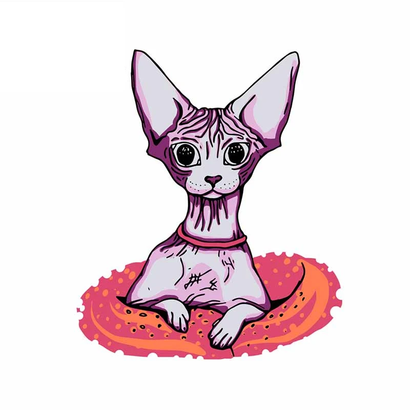 

JuYouHui Exterior Accessories Decal Sphynx Cat Funny Car Stickers DIY Motorcycle Sticker Anime Waterproof Creative PVC Decals