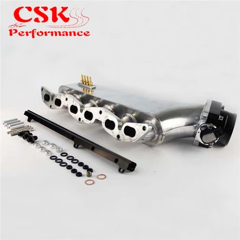 

Intake Manifold + Fuel Rail + 90mm Throttle Body W/ TPS Fits For Toyota 1JZ-GTE Black / blue / purple