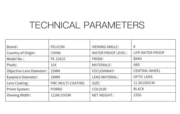 Binoculars10X25 карманный мини открытый охотничий астрономический неинфракрасный телескоп ночного видения