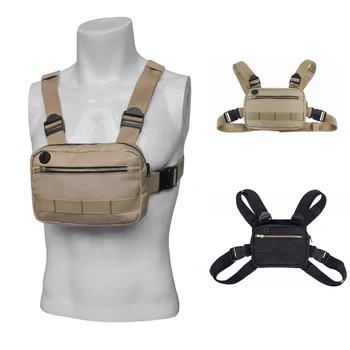 

Men & Women Shoulder Bags Fashion Chest Rig Bag Hip Hop Adjustable Crossbody Bags West Streetwear Functional Waist Packs Pro