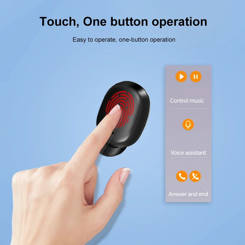 Настоящие беспроводные наушники, Bluetooth наушники, беспроводные TWS, стерео наушники Blutooth, наушники с шумоподавлением, игровая гарнитура