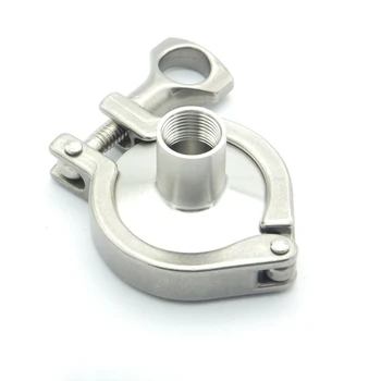 

304 Stainless Steel Sanitary Pipe Fitting Set 3/8" BSP Female Thread Ferrule + 1/2" Tri Clamp + Silicon Gasket + End Cap