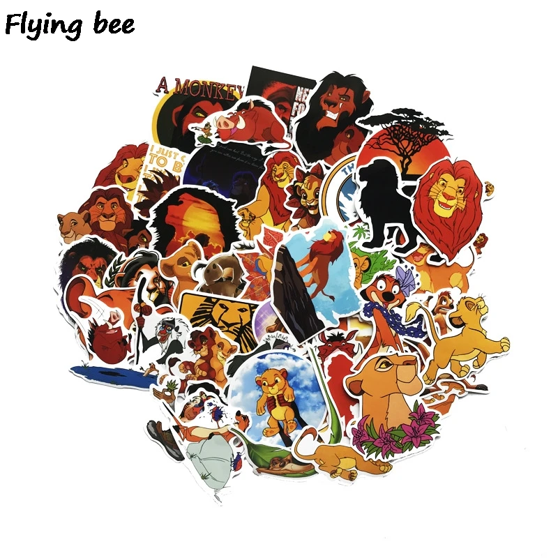 Flyingbee 50 шт. лев Король наклейки аниме-наклейки для DIY багажа ноутбука скейтборд Автомобиль Мотоцикл велосипед стикер s X0525