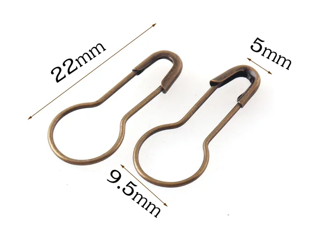 24pcs Rose Gold Small Safety Pins 359mm Metal Sewing Supplies