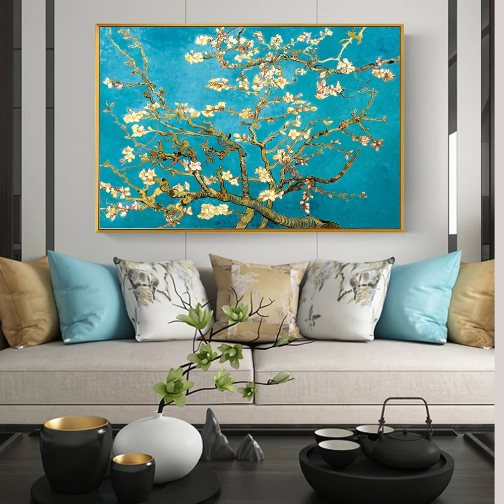 Настенные картины Almond Blossom Van Gogh известные из парусины настенные для
