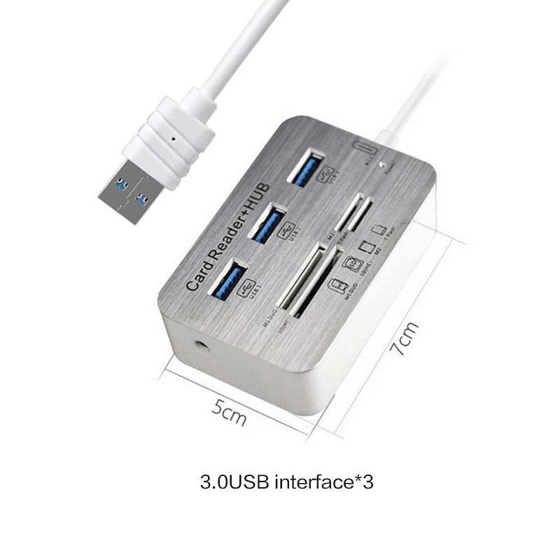 USB концентратор USB 3,0 разветвитель 3 порта Мульти USB C хаб USB-C концентратор 2,0 несколько SD/TF скорость кардридер для ПК ноутбука