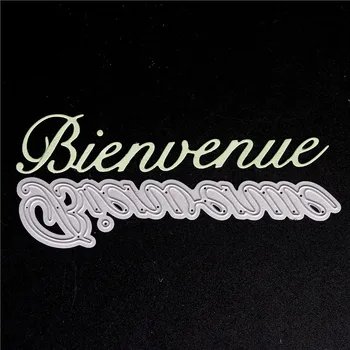 

French word Metal Cutting Dies for Diy Scrapbooking Die Cut New 2018 Cuts for Paper Card Making Craft Embossing welcometampons