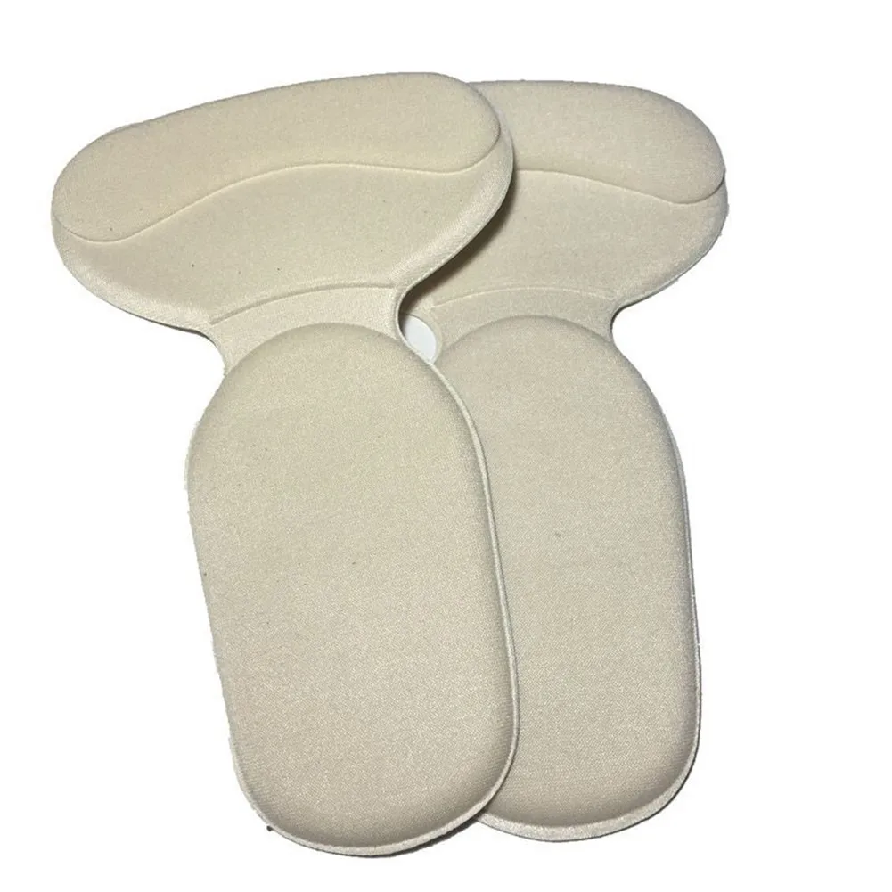 1 pair Orthopedic Insole Brand New T-Shape Silicone Non Slip Cushion Foot Heel Protector Liner Shoe Insole Pads - Color: nude