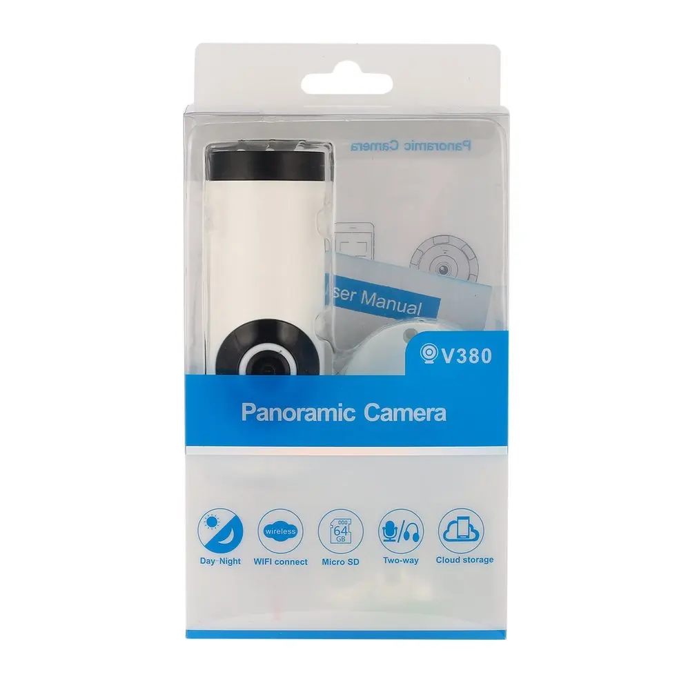 720P Full View 180 Degree Panoramic Camera WiFi Smart Camera Two-way Clever Dog Home Security Baby Monitor Motion Detection