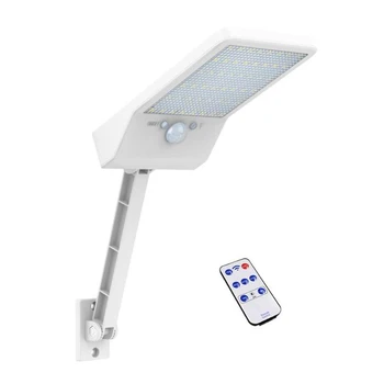 

48 LED Wall Light With Rod Screws Remote Control Solar Powered PIR 3 Gear Adjustment Brightness Smart Sensing Lamp