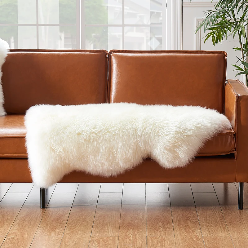 Отборное качество настоящий Полный Пелт новозеландская овчина ковер, бежевый белый мохнатый овечий мех украшение диванная подушка, меховой ковер