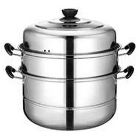 

Steamer Stainless Steel Three Layer Thick Hot Pot 3-Tier Two 2-Layer Multilayer Steamer Cooker Cookware