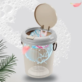 

Portable Personal Mini Clothes Washing Machine Bucket Travel Underwear Socks Mini Washing Machine Rotating Turbines Washer 8L