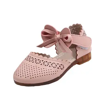 

Summer Children Casual Shoes Soft Soled Breathable Anti-Slip Hollow Bow-knot Sandals New Arrival