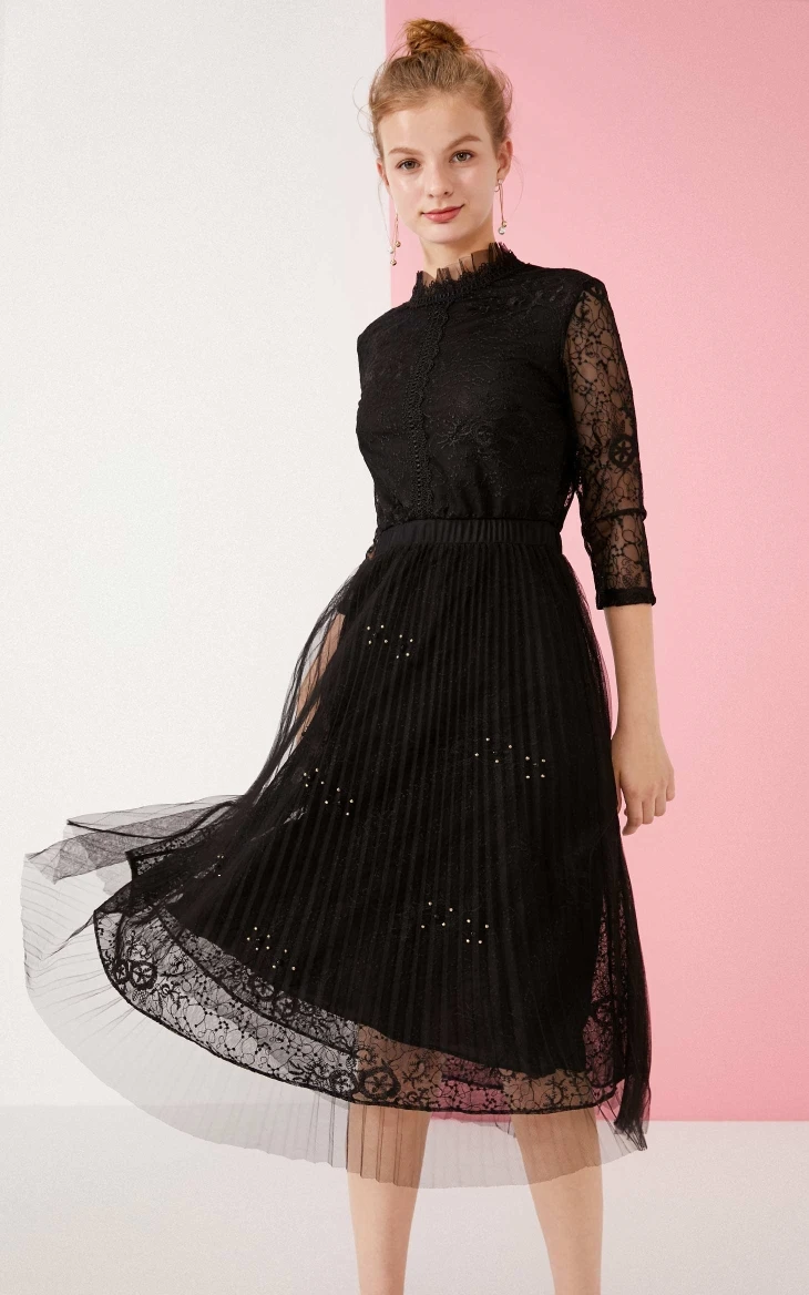Vero Moda женские 3D кружева 3/4 рукавами Вечерние платья | 319361503