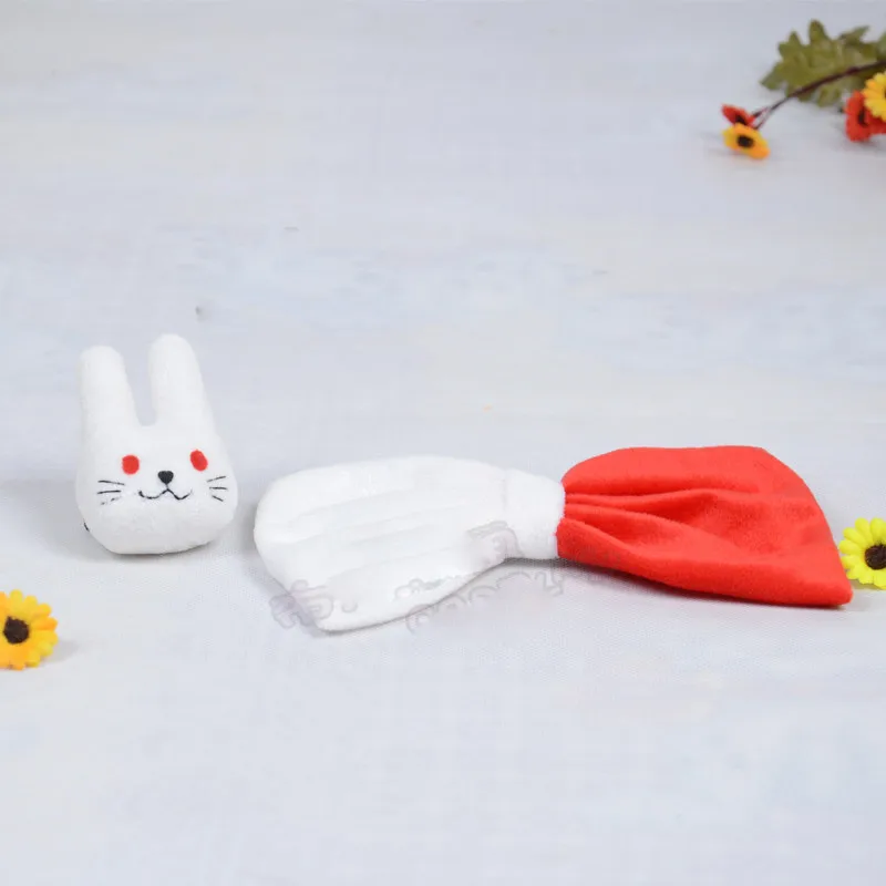New Anime Dangan Ronpa Enoshima Junko Mono Kuma Bear Hairpin Rabbit Hair Clip Halloween Cosplay Plush Hair Clip Toy Gift