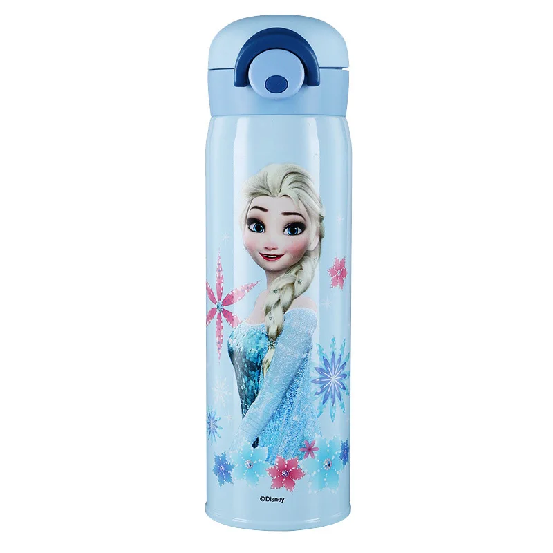 A Disney 480 мл 304 нержавеющая сталь Термокружка мультфильм Микки Эльза кружка для путешествий бутылка для воды термосы для зимнего подарка - Цвет: A