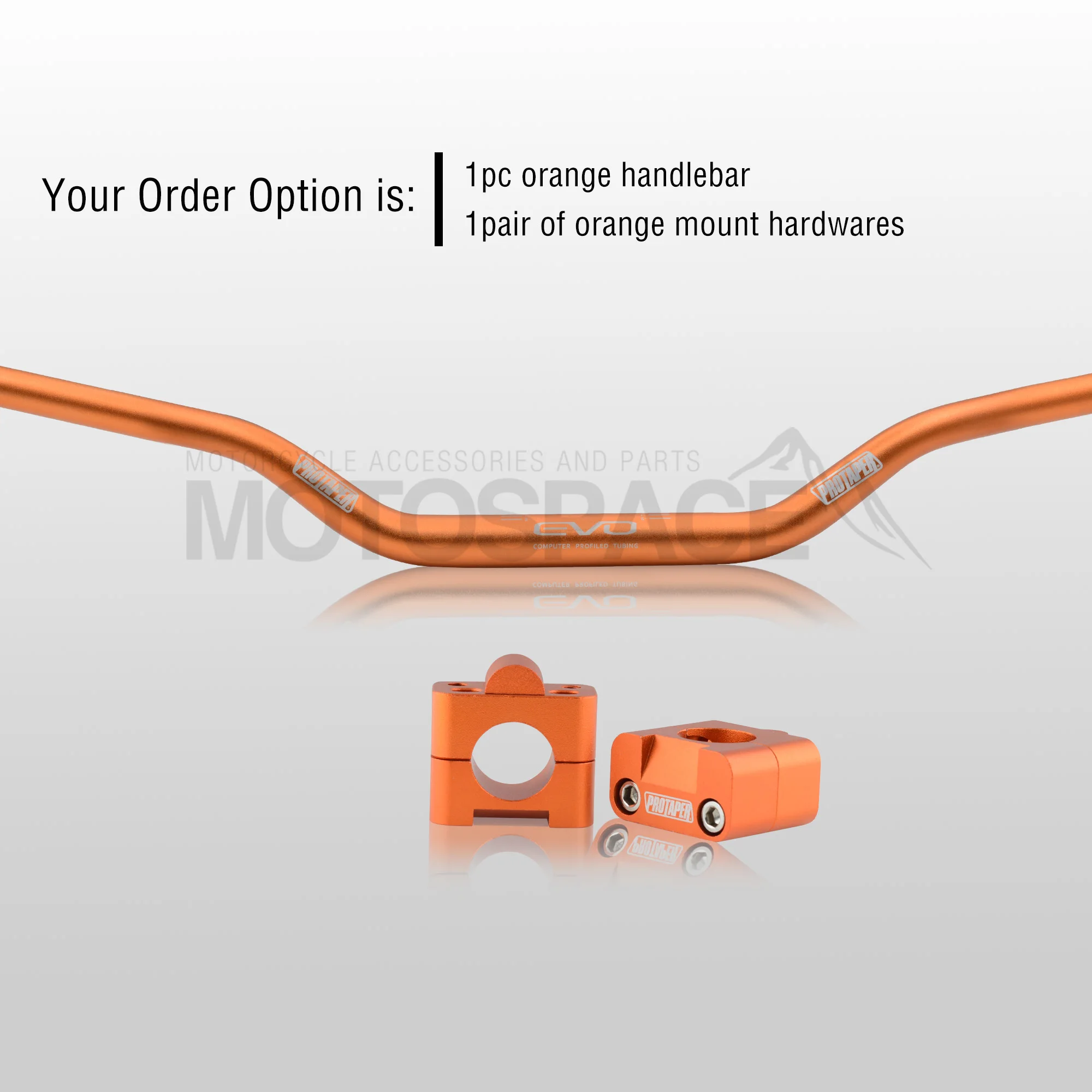 Orange Combo2 Руль для Pro Taper Pack Bar 1-1/" Классическая дверная ручка бар колодки ручки Pit Pro Racing Dirt Pit Bike мотоцикл с адаптер cnc - Цвет: Orange Combo2