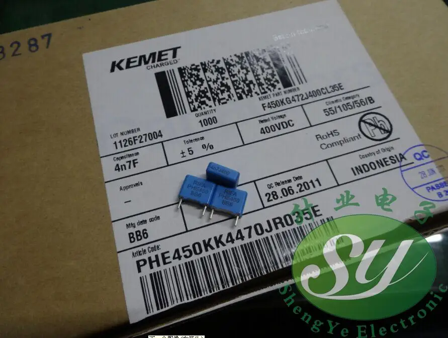 50 шт. RIFA PHE450 серия 0,0047 мкФ/400 В 4.7NF 4700pf 472 пленочный конденсатор 8 мм