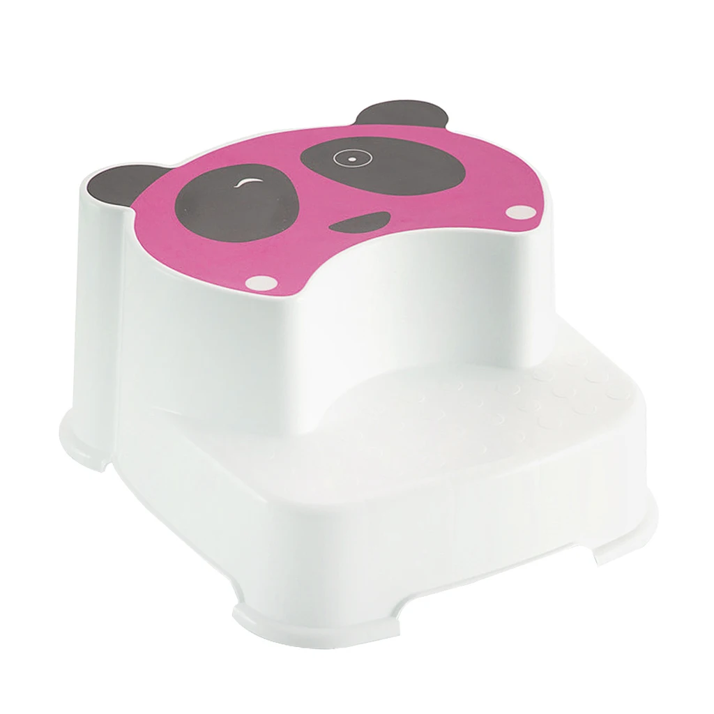 Baby Double Step Stool The Winking Panda for Kids Anti-Slip Childs Foot Stool  For Kids Toddler Stool Toilet