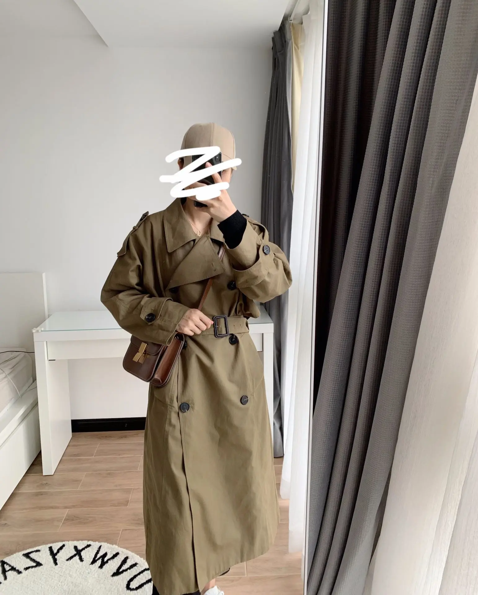 WOMENGAGA, коллекция года, однотонное Свободное пальто с двумя рядами пряжек, осенняя ветровка для маленьких девочек, длинное пальто с поясом, ZX295