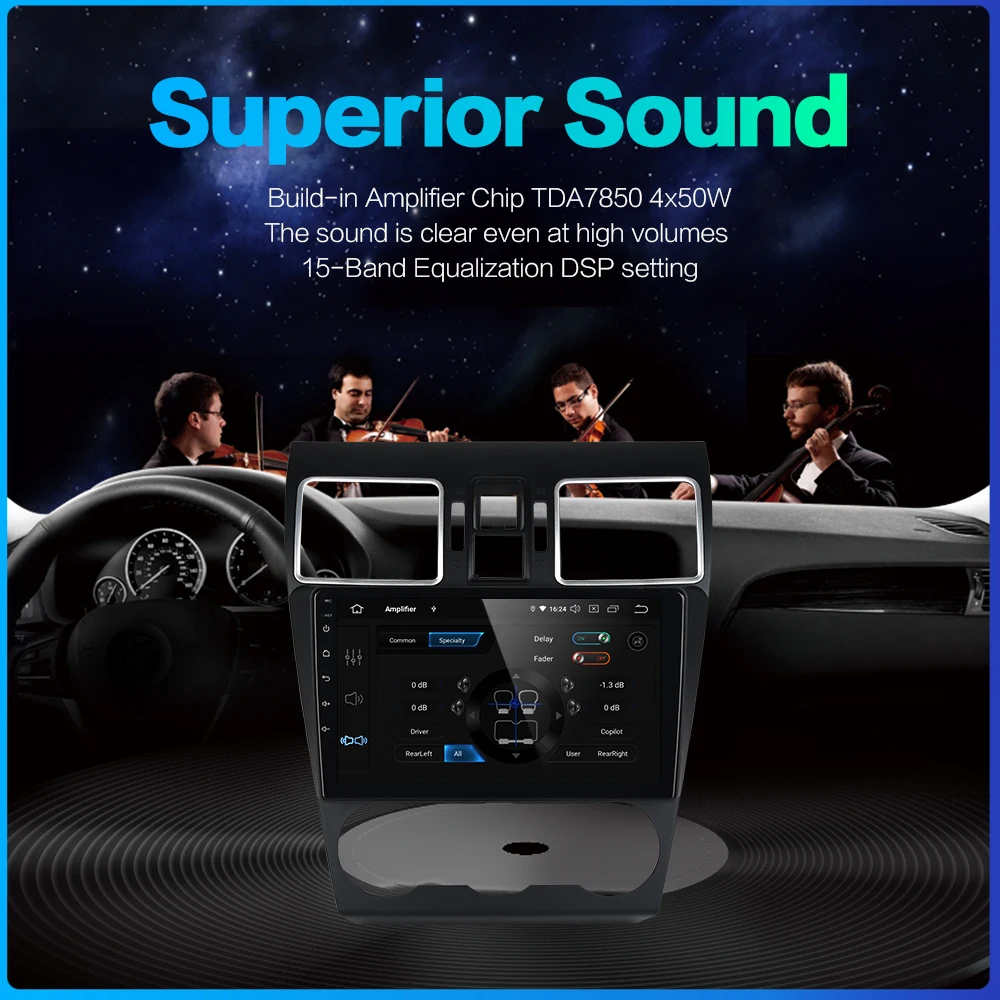 Best For Subaru Forester WRX XV 2016 2017 2018 Car 1 din autoradio con il GPS Android 9.0 Stereo con 9" Schermo Stereo AVI SWC Radio 3