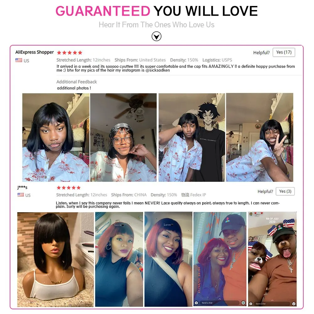 Sterly-Straight-Bob-Human-Hair-Wigs-With-Bang-10-16-Inch-Pre-Plucked-Brazilian-Remy-Human