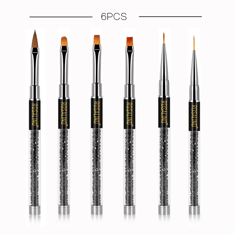 ROSALIND Brushes ROSALIND набор кистей для ногтей, ручка для рисования, акриловая кисть для рисования, набор для ногтей, градиентные Стразы, ручка для маникюра, инструмент для дизайна ногтей - Цвет: ROSALIND Brushes