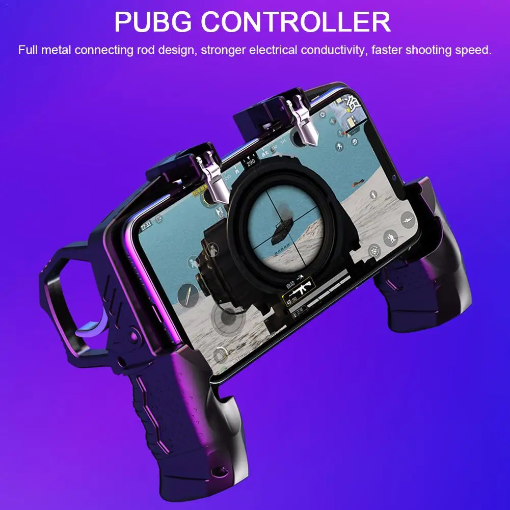 2019 Game Handle FOR Peace Elite/PUBG Fast Shooting Button Controller Helper Four Finger Linkage Ru