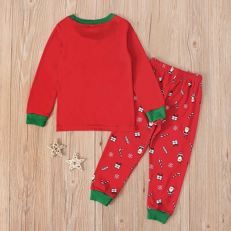 Рождественские пижамные комплекты для девочек; Пижама для малышей; одежда с Санта-Клаусом для мальчиков; roupas infantis menina; пижамы для маленьких девочек; Пижама для детей