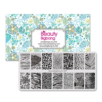 

Beautybigbang 2PCS Nail Printer Stamping Template Set Animal Flower Tree Ring Image Nail Art Stamp Stencil Plates