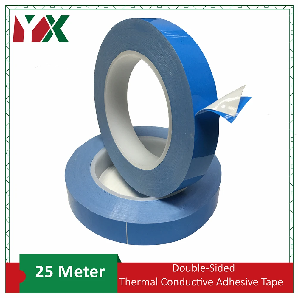 

2PCS 8mm Transfer Tape Double Side Thermal Conductive Adhesive Tape for Chip PCB LED Strip Heat Sink 25Meter