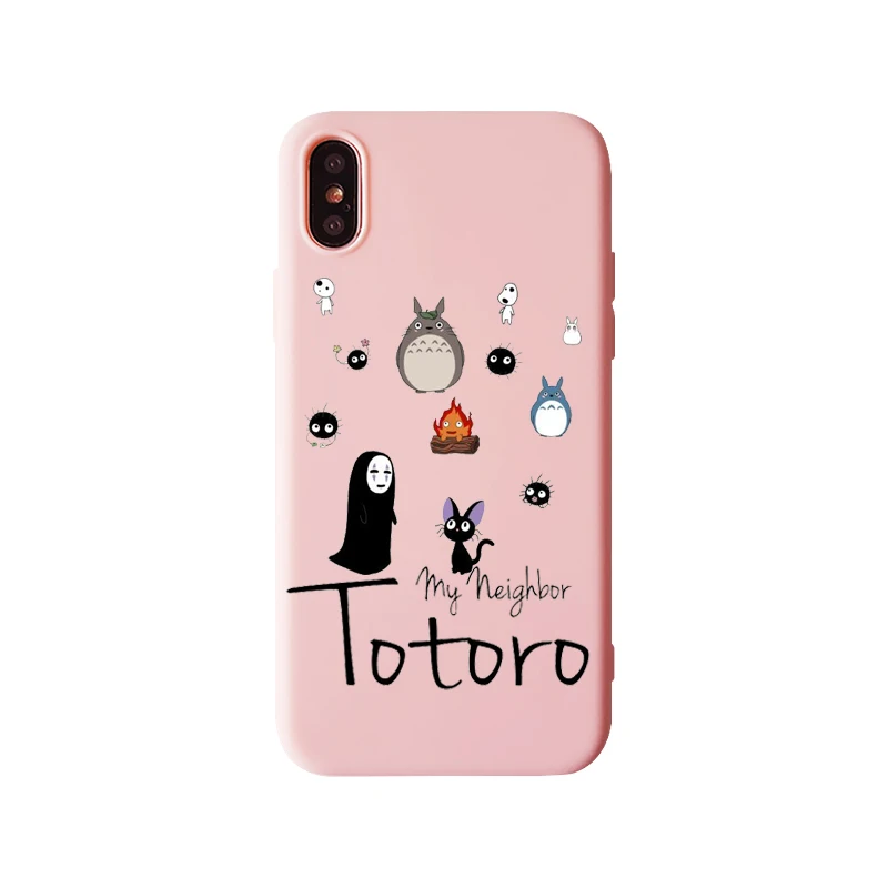 Симпатичные Мультяшные чехлы для телефонов Happy Totoro для iPhone 11 11Pro 6 6S 7 8 Plus Мягкий силиконовый чехол из ТПУ для iPhone x XS MAX XR - Цвет: TPU