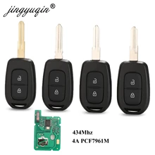 Jingyuqin дистанционный ключ автомобиля 433 МГц с PCF7961M 4A чип для Renault Sandero Dacia Logan Lodgy Dokker Duster trafc Clio4 Master3