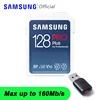 SAMSUNG PRO Plus Flash Memory SD Card 128gb Memory Card 64GB to 160MB/S HD Video Card High Speed SD Cards 32gb 256gb For Camera
