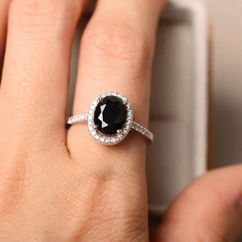 Classical Oval Crystal Zircon Stone Ring High Quality Copper Multicolor Wedding Band Jewelry Promise Engagement Rings For Women