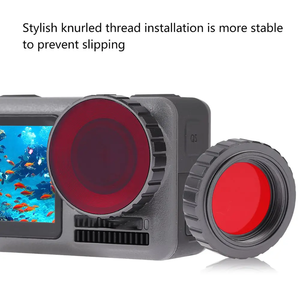 Red Submersible Filter For Dji Osmo Action Sports Camera Submersible Filter For Underwater Shooting