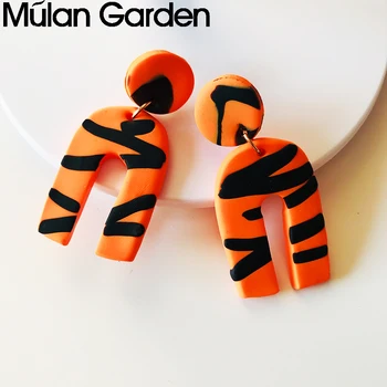 

Geometric Leopard Polymeric Clay Earrings for Women Cute Color Handmade Clay Dangle Earrings Fashion Jewelry Girl Gift Wholesale