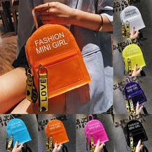 Женские мини-рюкзаки для девочек, прозрачные рюкзаки из ПВХ, модные школьные рюкзаки на молнии для подростков, дорожная сумка Mochila Feminina