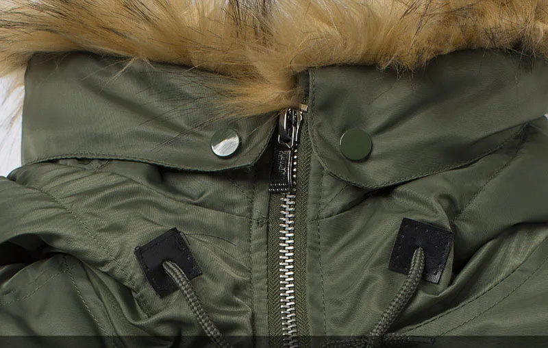 Men Winter Warm Bomber Jackets With Fur Collar Military Thermal Hooded Long Jackets Outwear For Male Parkas Multi Pockets (1)