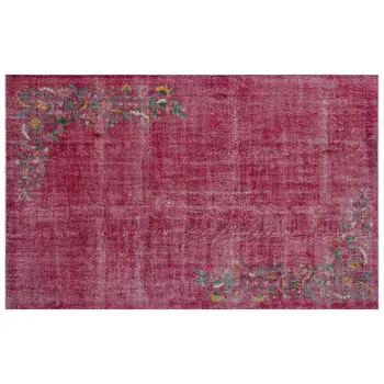 

Handmade Red Vintage Overdyed Turkish Area Rug 210x330 Cm-6'11''X10'10''