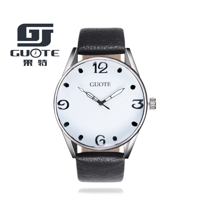 Оригинальные мужские кварцевые часы Reloj Hombre Кожаные Деловые с большим номером