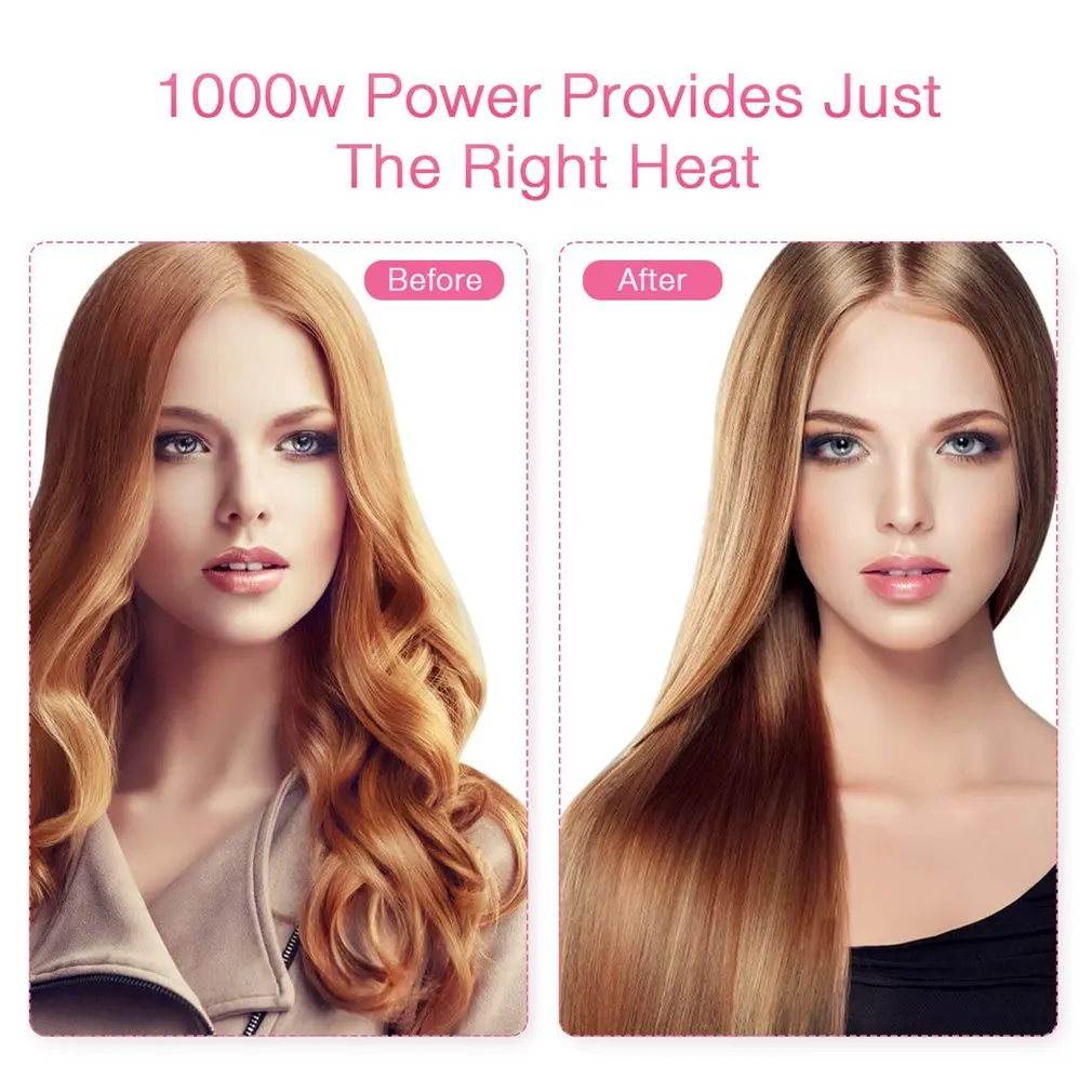 Straight/Curls One-Step Hair Dryer & Volumizer Roller Electric Hot Air Curling Tangle Detangling Comb Blow Dryer Hot Air Brush