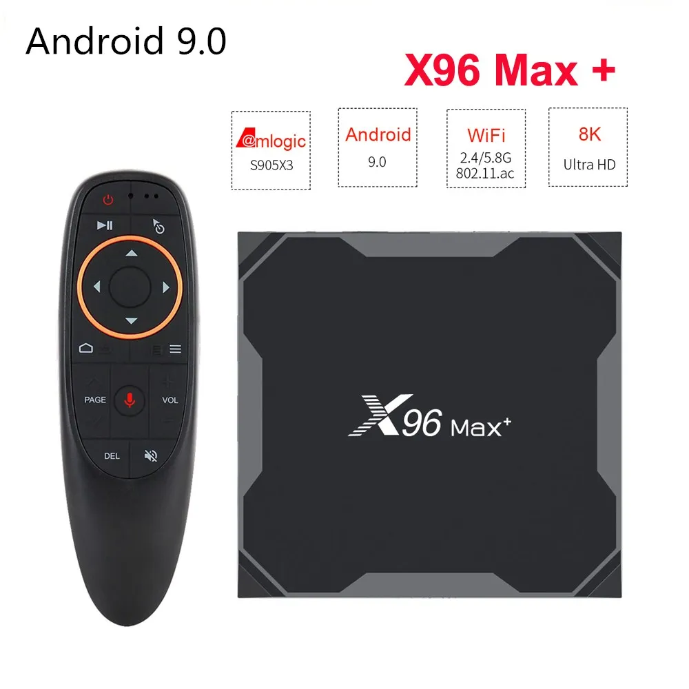ТВ-приставка X96 MAX Plus Android 9,0 4 Гб 64 ГБ 32 ГБ Amlogic S905X3 2 Гб 16 Гб 8K видео плеер Wifi Youtube HD Netflix 1000M X96 MAX X3