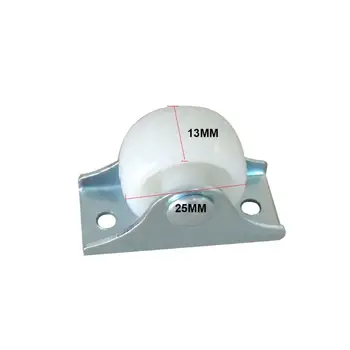 

White Rail Fixed Casters Small One-Way Wheel Furniture Plastic Directional Wheel Hardware Accessories