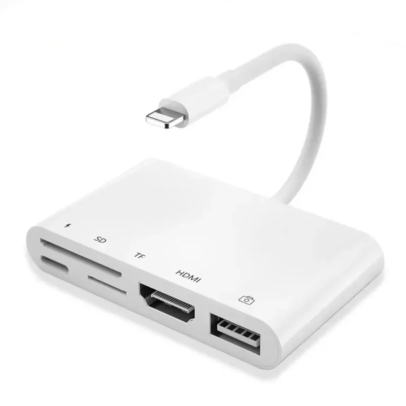 Lightning to 1080P HDMI Cable USB SD TF Card Reader Digital AV TV OTG Adapter Hub For iPhone 12 X XR XS 11Pro 8 Max SE2 iPad Pro