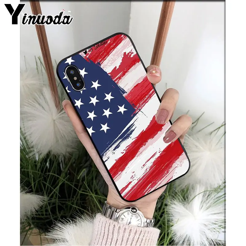 Yinuoda Американский США Флаг ТПУ Мягкий силиконовый чехол для телефона Apple iPhone 8 7 6 6S Plus X XS MAX 5 5S SE XR 11 11pro максимальный чехол